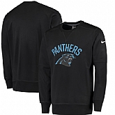 Men's Carolina Panthers Nike Black Sideline Circuit Performance Sweatshirt,baseball caps,new era cap wholesale,wholesale hats